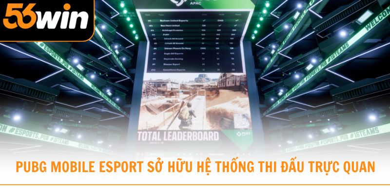 Pubg Mobile Esport sở hữu hệ thống thi đấu trực quan